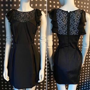 BCBG little black dress with lace